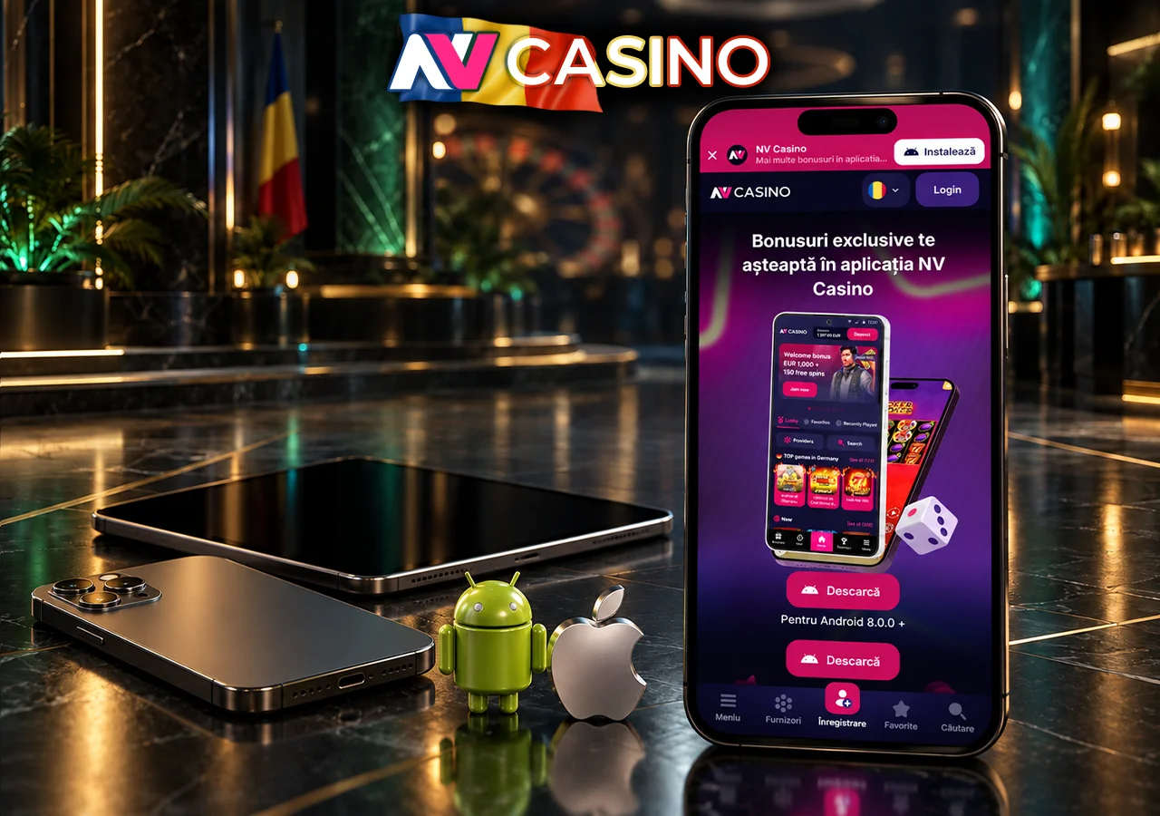 NV Casino pe telefon: acces prin Android, iOS sau browser mobil.